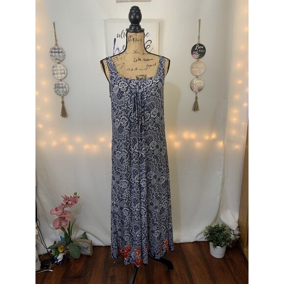 (E-126) Short sleeves womens dress size 16 floral color long dress‎ - Picture 2 of 6